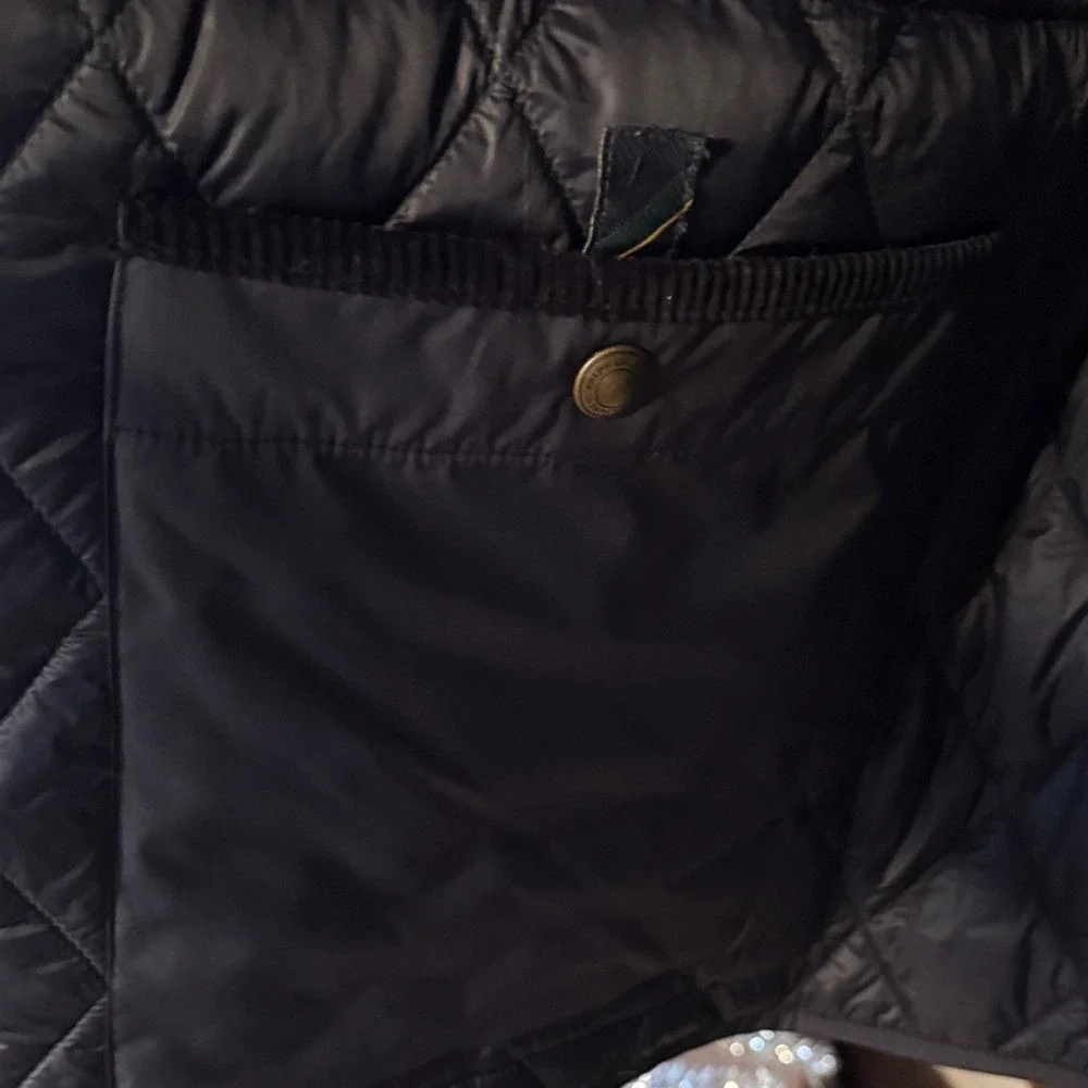 Polo Ralph Lauren Mens Quilted Barn Jacket Navy Blue Corduroy Trim 3XB Big Tall